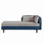 Canapé de rangement 65 po en polyuréthane bleu marine et velours gris clair-1961927363