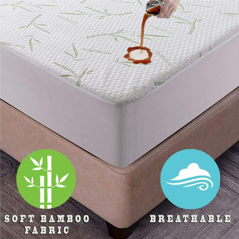 Protège-matelas ajusté hypoallergénique et imperméable, Grand