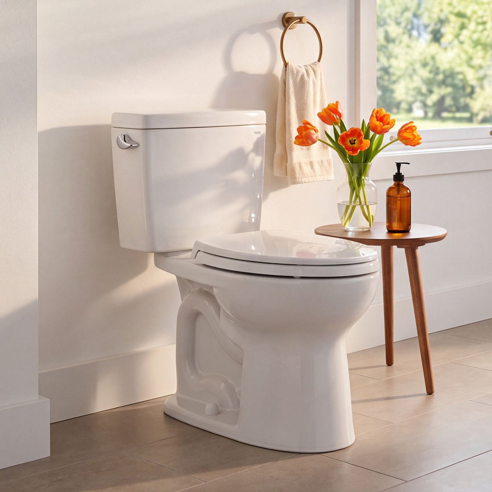 Drake® 1.6 GPF 2-Piece Elongated Toilet, Cotton
