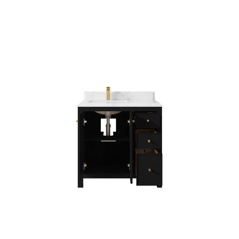 Meuble-lavabo simple 36 po avec plateau Chicago, Empira