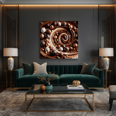 Desserts Lindt chocolate Red Canvas Wall Art