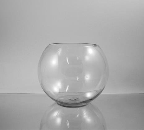 Handmade Glass Table Vase, 8" H x 10" W x 10" D