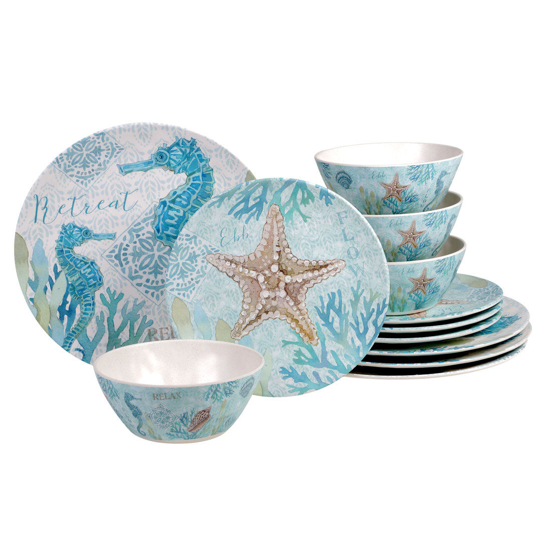 Certified International Beachcomber 12 Pc Dinnerware Set Certified International