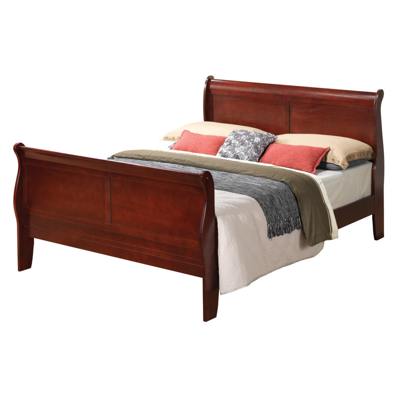 Structure de lit plateforme Cherry Finish, Queen