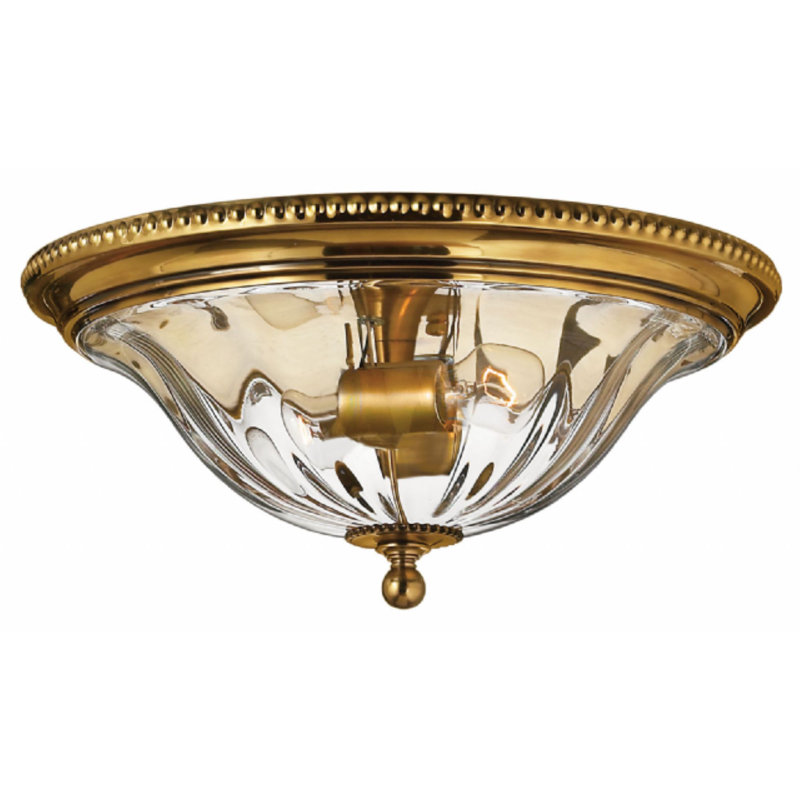 Cambridge 2 - Light 16.25" Lantern Urn Flush Mount, Burnished Brass