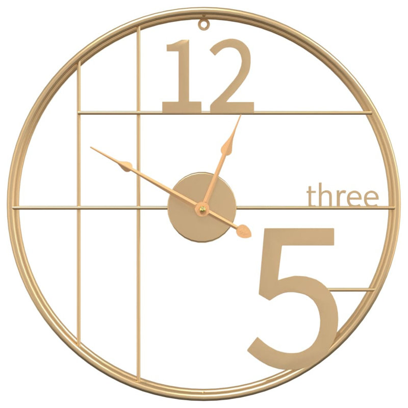 Battistini Iron Wall Clock, Gold