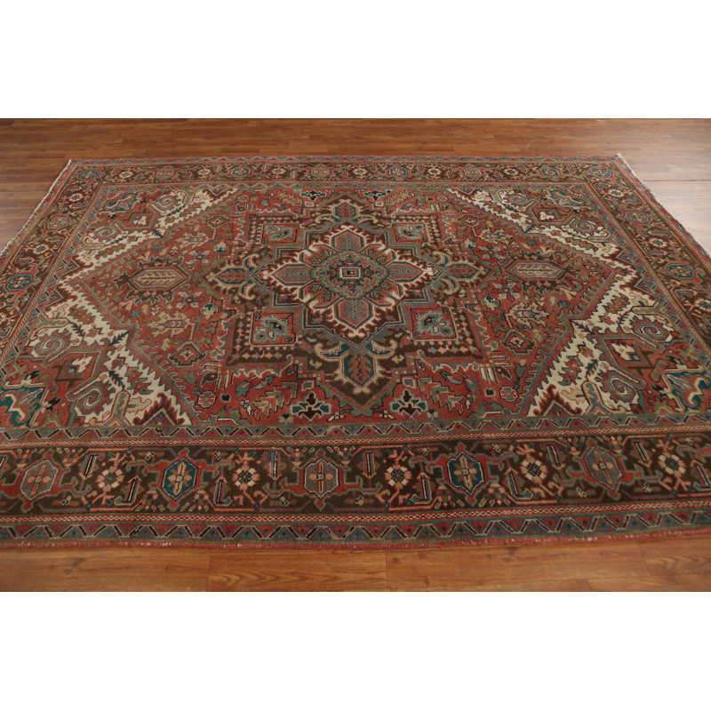 Tapis géométrique rétro 7 x 9