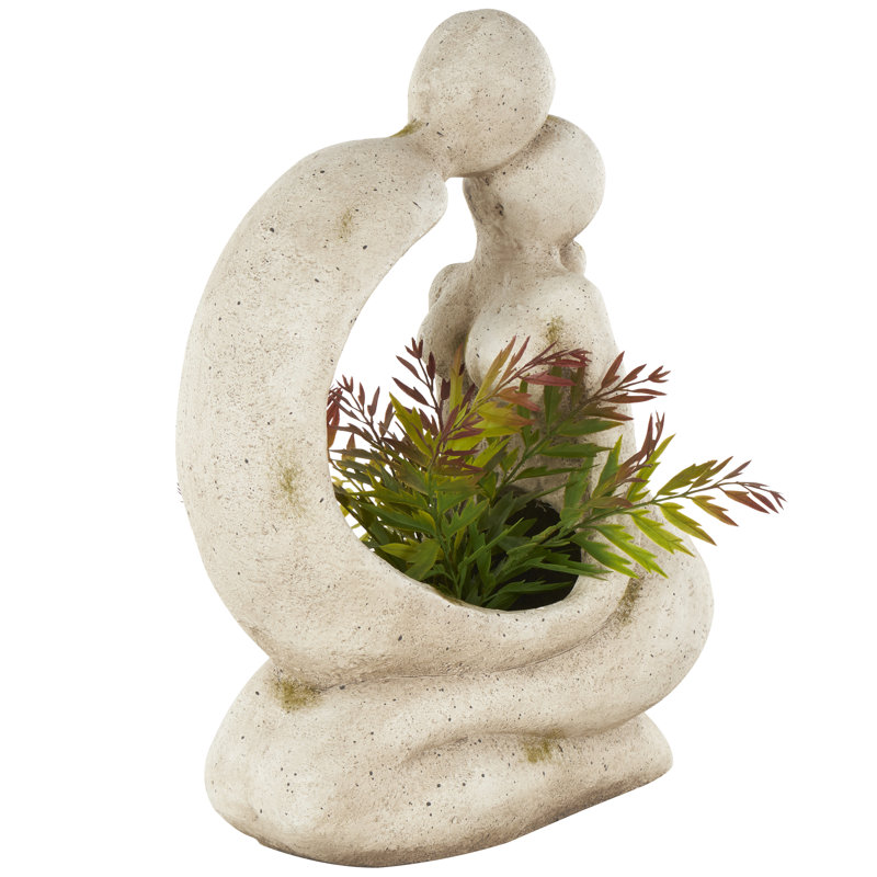 Cole And Grey 1 Piece Polystone Sitting People Planter Set