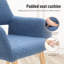 Ensemble de 4 chaises de salle à manger en velours bleu-99997645