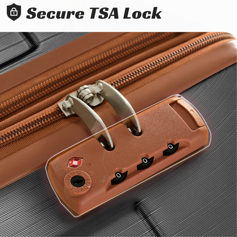 Ensemble de valises extensibles Hardshell en ABS 2 pièces avec roulettes TSA Lock