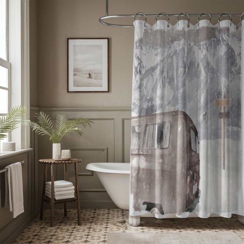 Brooksey Shower Curtain, 74"H x 71"W