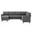 Lyles 107.3" Sectional Sofa With Armrest Black Legs And Moveable Ottoman Seater For 7-109867525