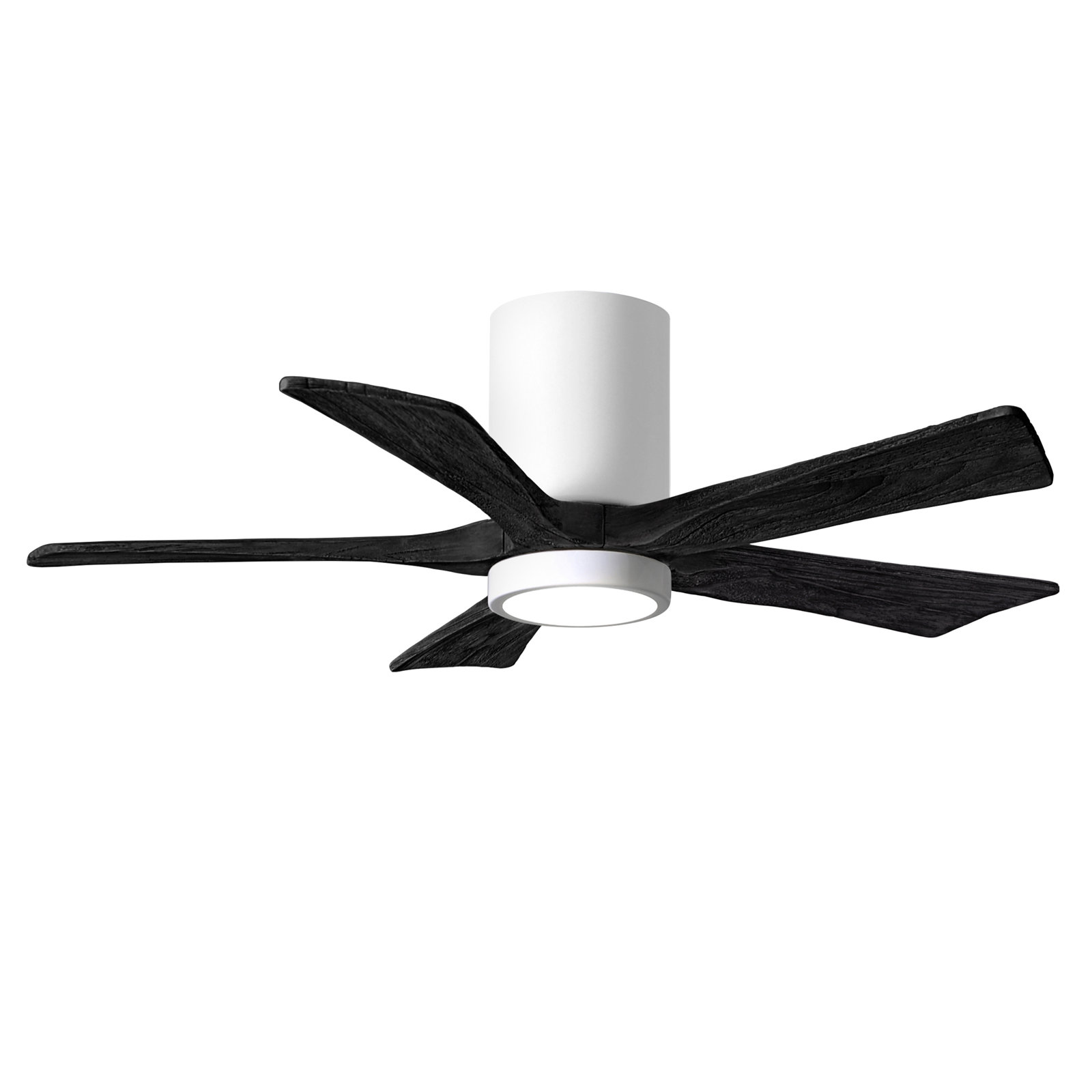 Irene 5 - Blade LED Ceiling Fan with Light Kit Included, Gloss White, Matte Black, 42"