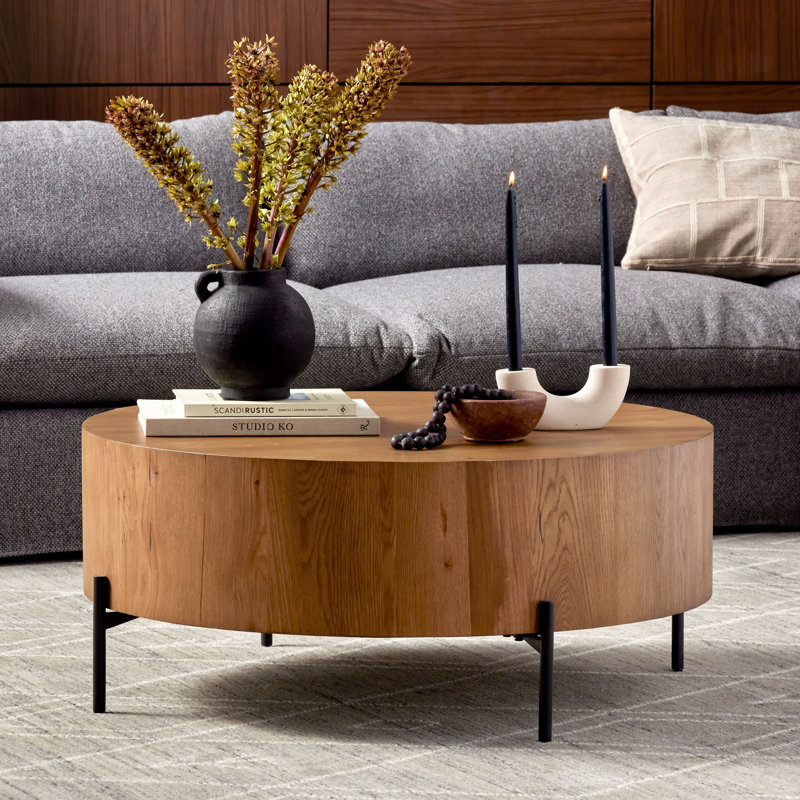 Eaton Coffee Table, Amber Oak Resin