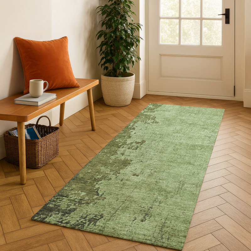 Premium Machine Washable Woodall AMF1912 Abstract Rug, Runner 2'3" x 7'6"