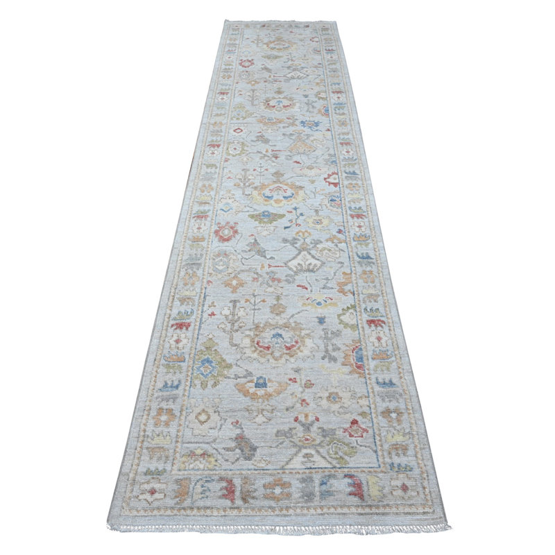 Tapis de couloir oriental 2 pi 9 po x 12 pi 0 po Grey Angora