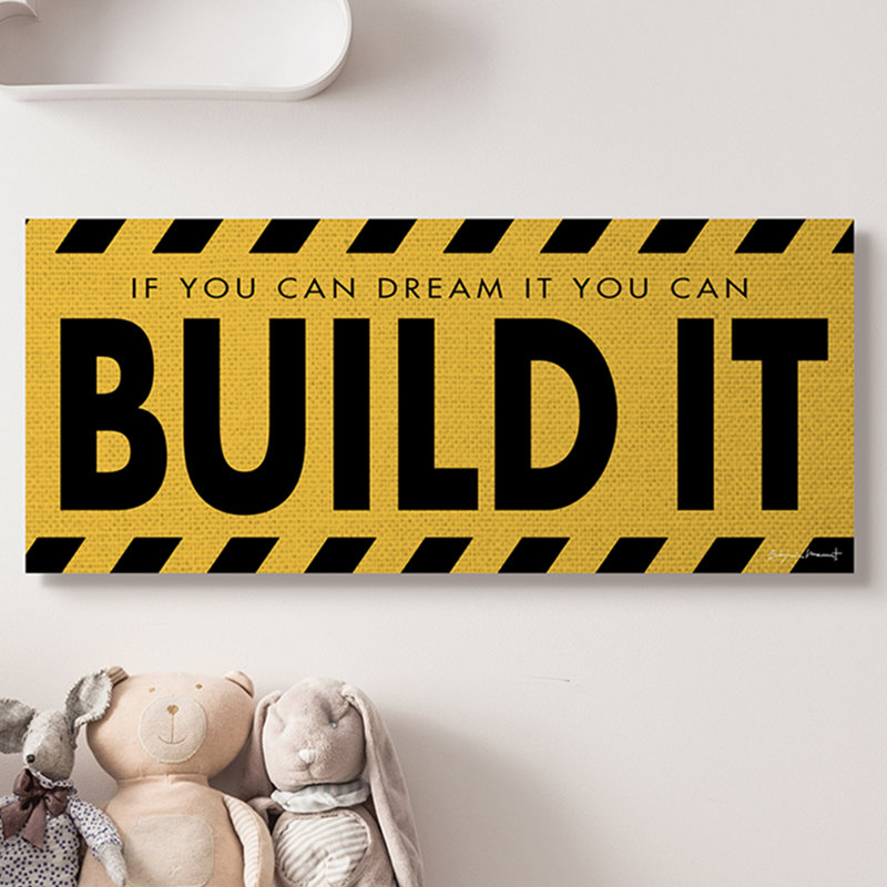 «Abdu Dream It Build It», art de la construction, Toile tendue, H 13 po x l 30 po x P 1,5 po