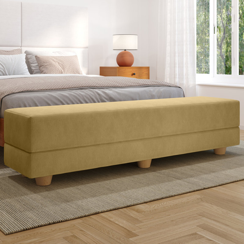 Palisades Camden Twin-Sized Convertible Sleeper Bench – Space-Saving Fold-Out Bed with Pet-Friendly Fabric, Camel
