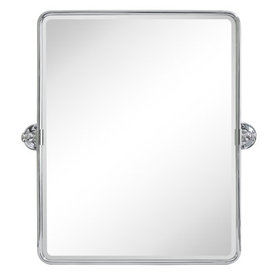 Woodvale Metal Framed Beveled Pivoting Wall Mirror