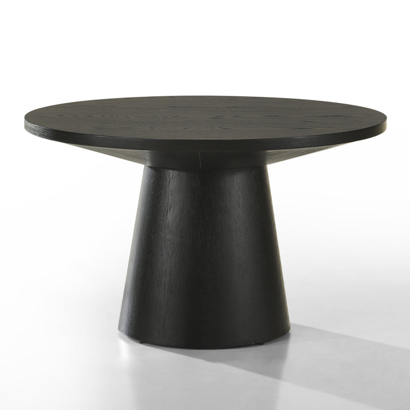 29"W Solid Wood Dining Table With Pedestal Base,Single Coffee Table
