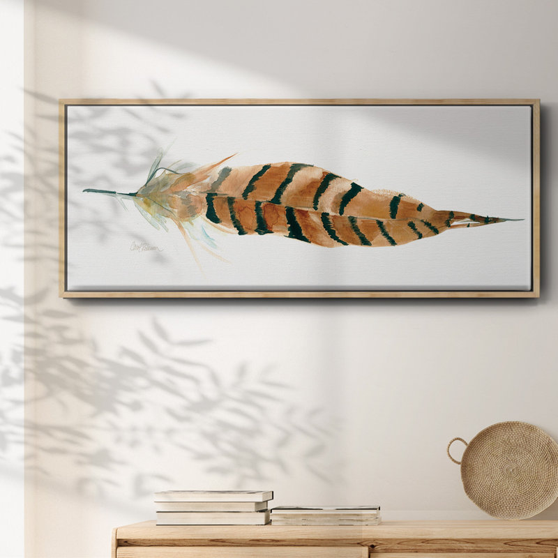 Tail Feather I - toile encadrée, H 12 po x l 30 po