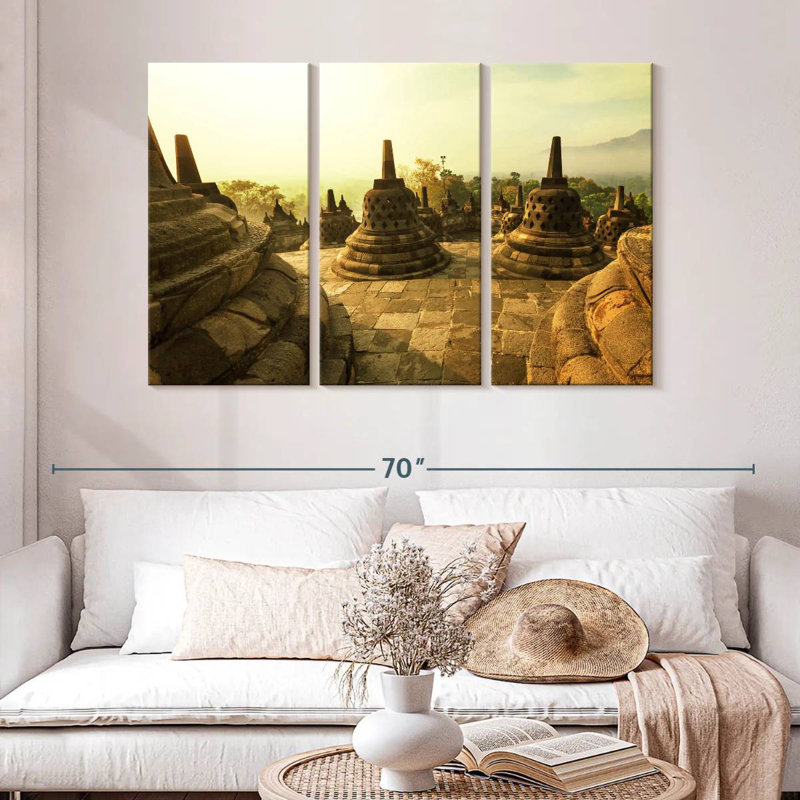 Temple bouddhiste Adella Borobudur, H 32 po x l 50 po