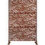Écran d'intimité en métal H 76 po en métal, autoportant, extérieur et intérieur, clôture envoûtante pour votre terrasse, patio, balcon, pelouse, jardin rouge-125816258
