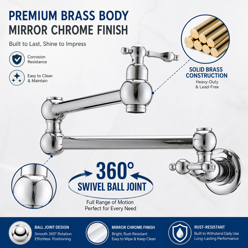 NOVEL Kitchen Faucet, Chrome, 4