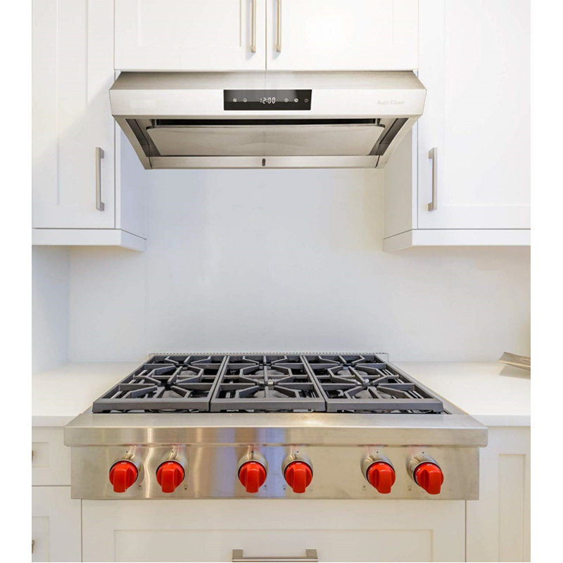Vertrons 30" 850CFM Ducted Under Cabinet Range Hood in Stainless Steel with Remote Control Included