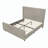 High Headboard Corduroy Upholstered Bed Frame with Vertical Stripe Wingback and High Footboard No Box Spring Needed-2040588226-2040588224