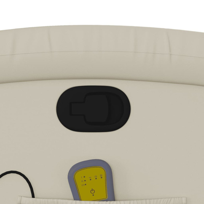 Fauteuil de massage inclinable crème, Blanc