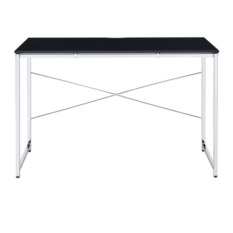 Black And Chrome Vanity Desk, Modern Vanity Desk, Makeup Vanity