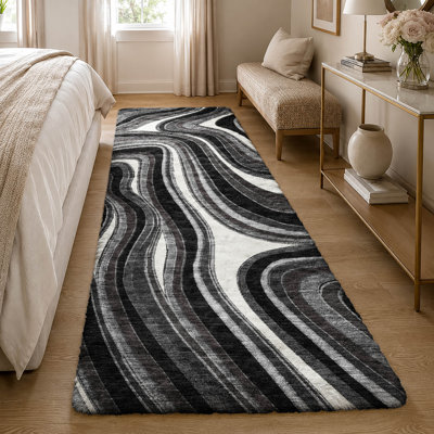 Tapis Dream Shag ADS756 à motifs tourbillonnants, lavable à la machine de qualité supérieure