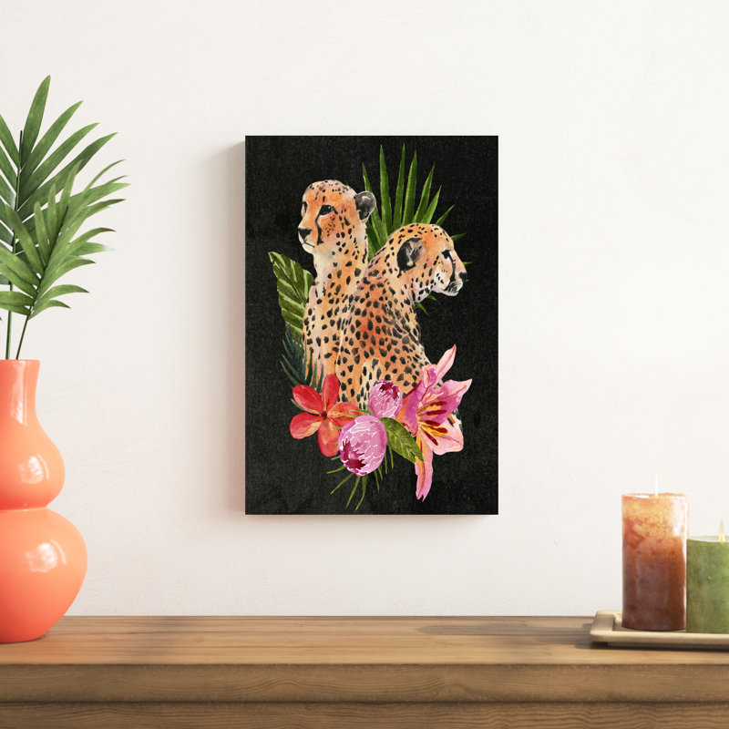 Guépard Bouquet I, H 18 po x l 12 po x P 1,25 po