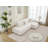Scandinavian-Inspired L-Shaped Tufted Corner Sofa with Decorative Pillows, Living Room Couch
