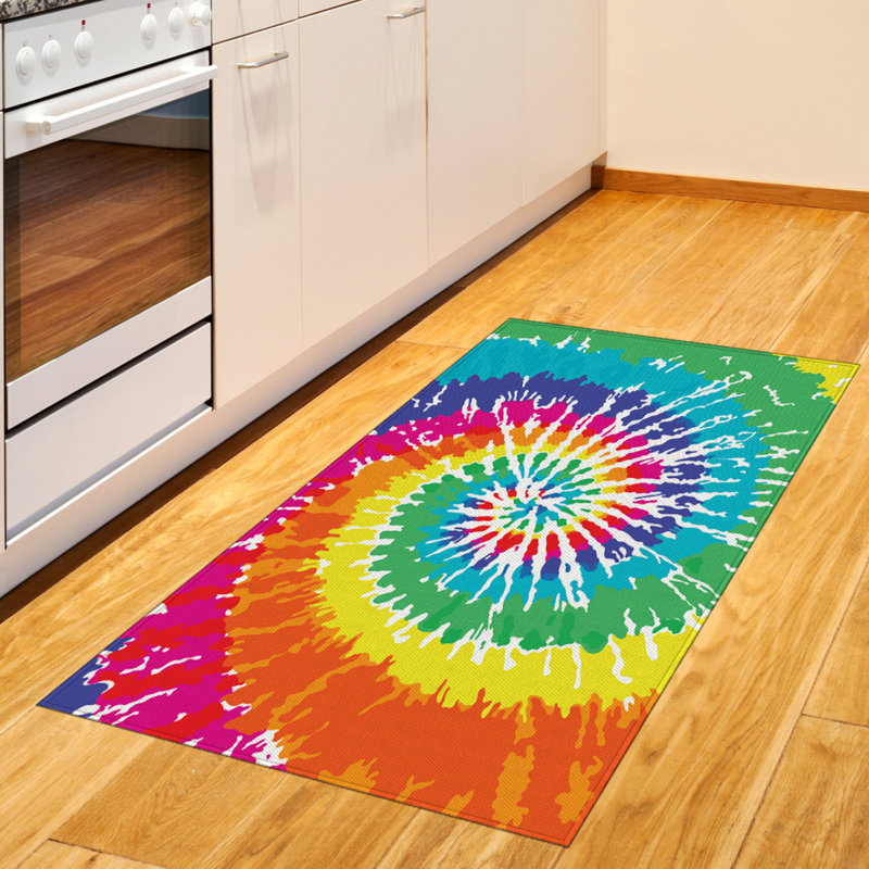 Rainbow High Density Long Fiber Poly Threads Decorative Area Rug Carpet, Rectangle 2'7" x 5'