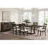 Ensemble de salle à manger 8 pièces en chêne foncé avec desserte