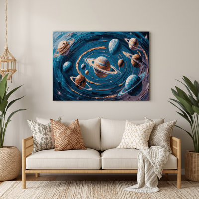 Art mural en métal gris Sci Fi