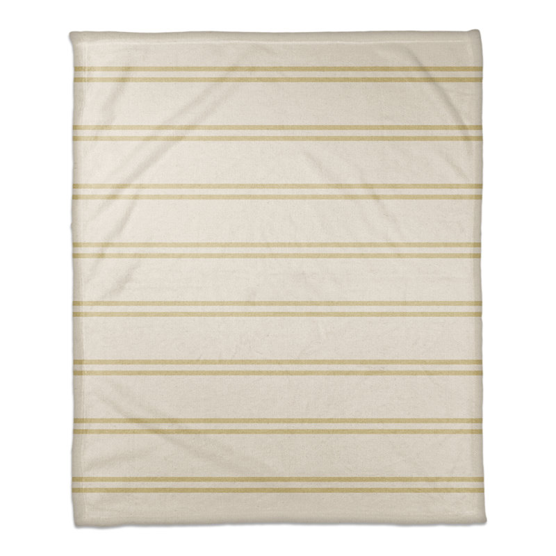 Hand Woven Throw Blanket, Yellow/White