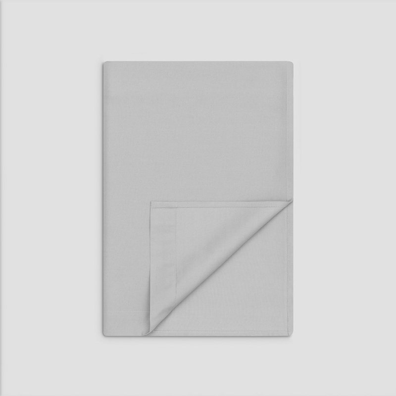 Samira 220 Thread Count Egyptian Certified Cotton Flat Sheet, Super King Flat Sheet, Pale Gray, Solid Color 