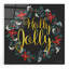«Holly Jolly Wreath» par Seven Trees Design, art mural en verre acrylique-1833640145