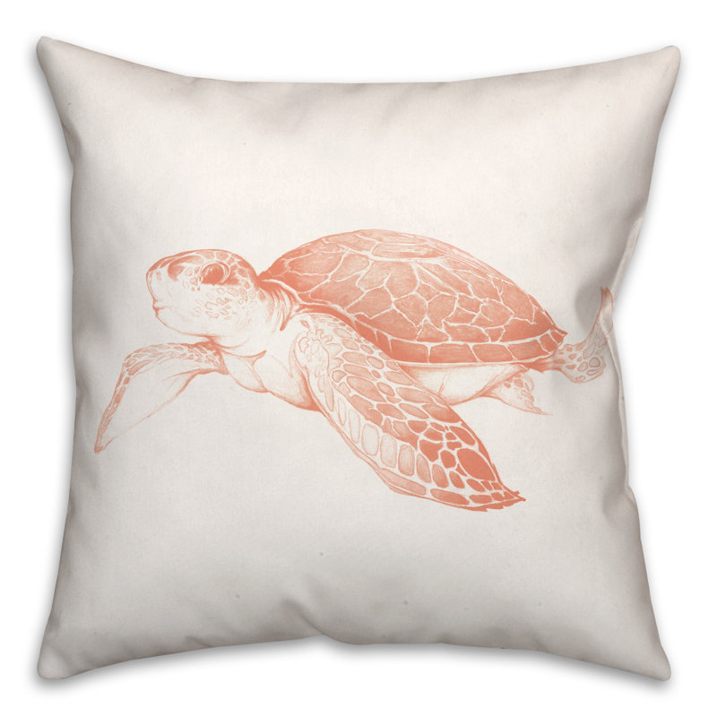  Housse et insert de coussin carré peint, Orange