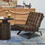 Chaise longue en cuir véritable de 25,4 po Zamire-1999650134