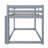 Wooden Floor Bunk Bed With Ladder-124552722
