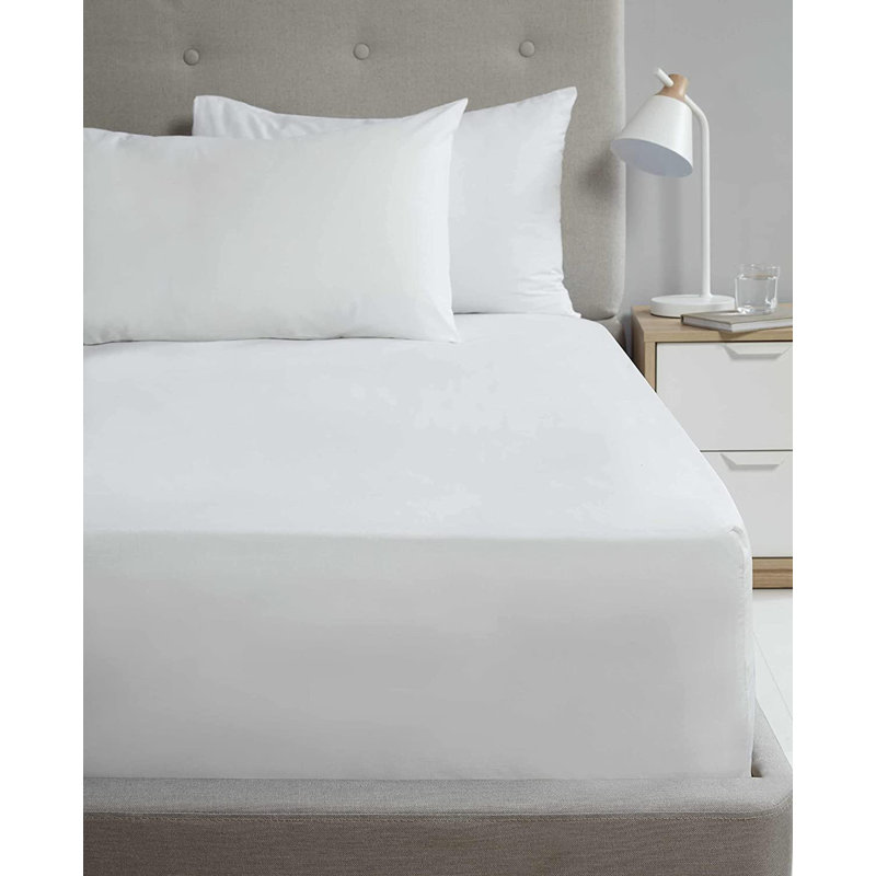 Jaylyne Percale Flat Sheet, Single (3'), White