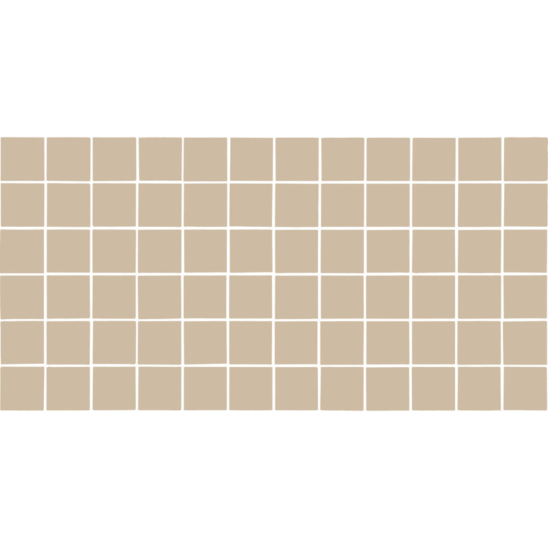 Color Wheel Mosaics 2" x 2" Straight Joint Mosaic (Set of 12), Urban Putty