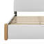 Lit tapissier avec base de lit gigogne et pieds de support en bois-76529381