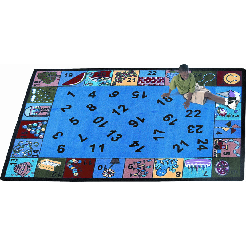Educational Count On Me Area Rug, Rectangle 5'4" x 7'8"