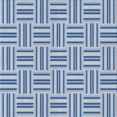 Bleu abstrait/Tapis décoratif blanc cassé Pensford