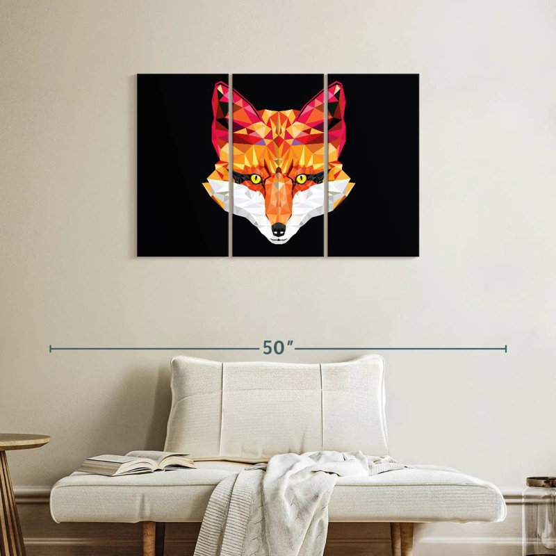 Geometric Fox, 24" H x 38" W